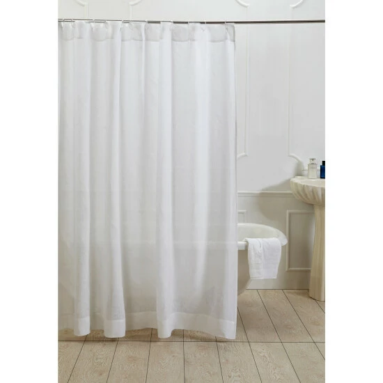 Deals π Cottage Home Natural Cotton Linen Shower Curtain White π 4 Deals π Cottage Home Natural Cotton Linen Shower Curtain White π - Image 2