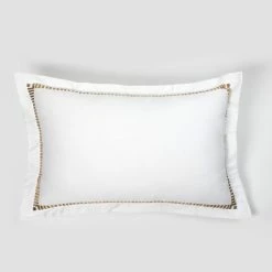 Buy 🔔 Cottage Home Savano White & Caramel Cotten Sateen Pillow Sham 🎁 -Cottage Home Shop unnamed file 2116