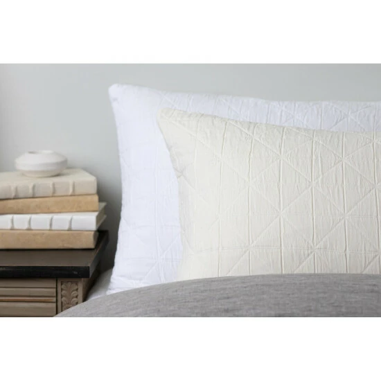 Deals π Cottage Home Marshawn Ivory Cotton Geometric Pillow Sham π 4 Deals π Cottage Home Marshawn Ivory Cotton Geometric Pillow Sham π - Image 2