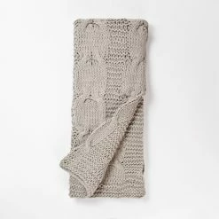 Budget 😍 Cottage Home Michaela Gray Knitted Throw Blanket 🔔
