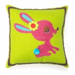 Coupon 😀 Cottage Home Bunny Wool 12 Inch Throw Pillow 👏