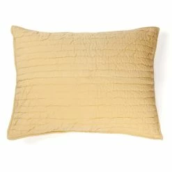 Best Sale 😀 Cottage Home Brighton Golden Yellow Cotton Sham ❤️