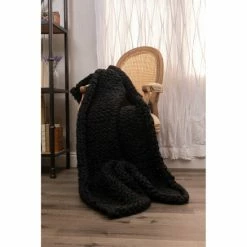 Hot Sale ✔️ Cottage Home Hannelle Acrylic Wool Blend Chunky Knit Throw Blanket Platinum Grey 🤩 -Cottage Home Shop unnamed file 2316