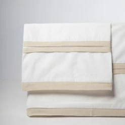 Cheap 🥰 Cottage Home Labell Banded Cream Cotton Pillowcase Set ⭐ -Cottage Home Shop unnamed file 2324