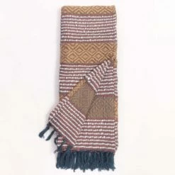 Discount 🤩 Cottage Home Marles Ochre Cotton Blend Throw 💯