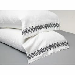 Promo 👍 Cottage Home Malfia Cotton Sateen Embroidered Pillowcase Set Lemongrass 🤩