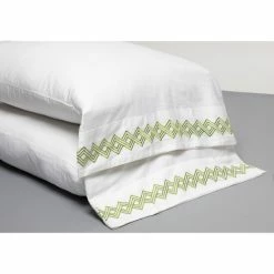 Promo 👍 Cottage Home Malfia Cotton Sateen Embroidered Pillowcase Set Lemongrass 🤩 -Cottage Home Shop unnamed file 2373