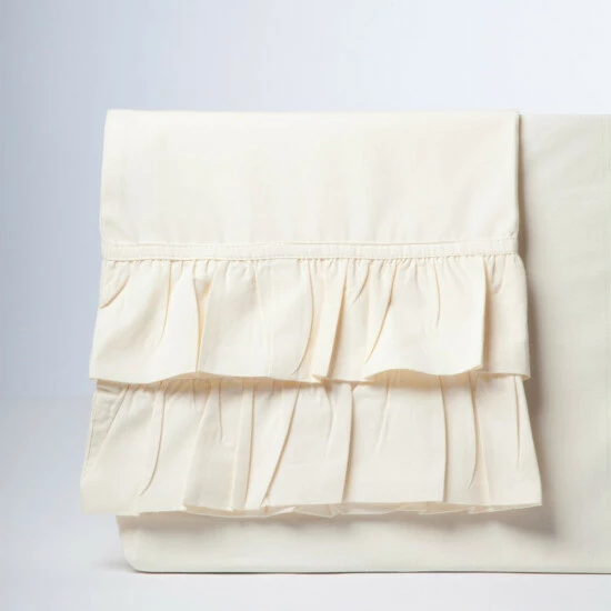 Budget β Cottage Home French Ruffle Ivory Pillowcase Set π 4 Budget β Cottage Home French Ruffle Ivory Pillowcase Set π - Image 2