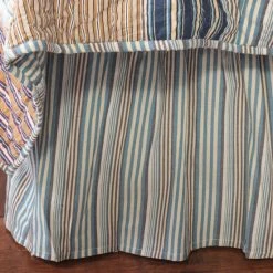 Deals 👍 Cottage Home William Cotton Multicolor Striped 3 Piece Bed 👗 Skirt 🥰