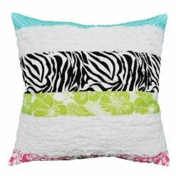 Cheapest 👍 Cottage Home Lacey Zebra Stripe 20 Inch Throw Pillow 😀
