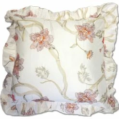 Buy 💯 Cottage Home Floral White Silk Euro Sham - Off White ⌛
