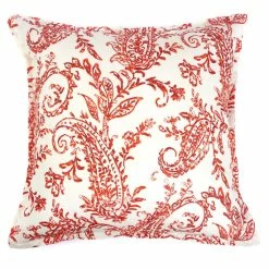 Promo 😀 Cottage Home Kayla Orange Linen Paisley Sham 🧨