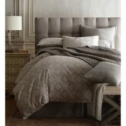 Discount 🔔 Cottage Home Dylan Grey Linen-Cotton French Ikat Duvet Cover Set 🛒