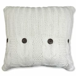 Deals 🥰 Cottage Home Michaela White Knitted Euro Sham 🔥
