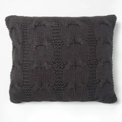 Outlet 🔔 Cottage Home Mike Steel Grey Cotton Knitted 31 X 37 Inch Dutch Euro Sham 🌟