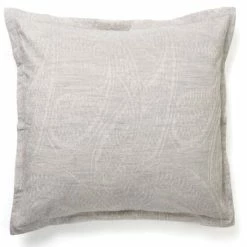 Promo 💯 Cottage Home Addy Grey Cotton Paisley Jacquard Pillow Sham ✔️