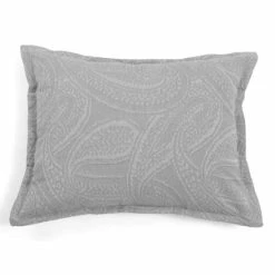 Promo 💯 Cottage Home Addy Grey Cotton Paisley Jacquard Pillow Sham ✔️ -Cottage Home Shop unnamed file 2817