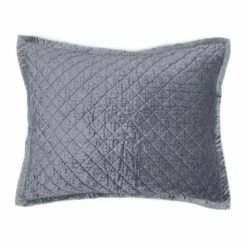 Best Sale 😉 Cottage Home Samoya Steel Blue Cotton Viscose Standard Pillow Sham 🔔
