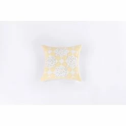 Outlet 🔔 Cottage Home White & Yellow Cotton Patchwork Throw Pillow ✨