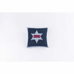 Deals 👍 Cottage Home Multicolor Sheriff Badge Cotton Throw Pillow ✔️