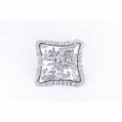 Best deal 👍 Cottage Home Black & White Toile Cotton Throw Pillow 😀