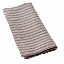 Best deal 🔔 Cottage Home Bernadette Steel Blue Stripe Linen Guest Towels (Set Of 2) Blue & Tan 🎁 -Cottage Home Shop unnamed file 3076