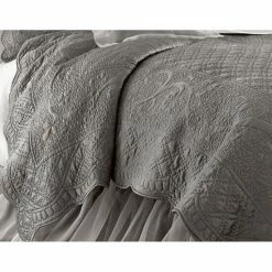 Brand new 🛒 Cottage Home Silk Trapunto Queen Quilt Grey ✨ -Cottage Home Shop unnamed file 31