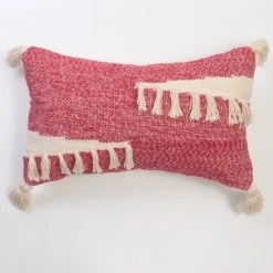 Coupon 🔥 Cottage Home Roben Red Cotton Pillow 😉