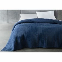 Promo 👍 Cottage Home Brighton Navy Blue Cotton Single Quilt Or Pillow Sham ❤️ -Cottage Home Shop unnamed file 322