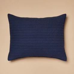 Promo 👍 Cottage Home Brighton Navy Blue Cotton Single Quilt Or Pillow Sham ❤️ -Cottage Home Shop unnamed file 323