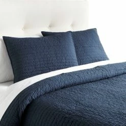 Promo 👍 Cottage Home Brighton Navy Blue Cotton Single Quilt Or Pillow Sham ❤️ -Cottage Home Shop unnamed file 325