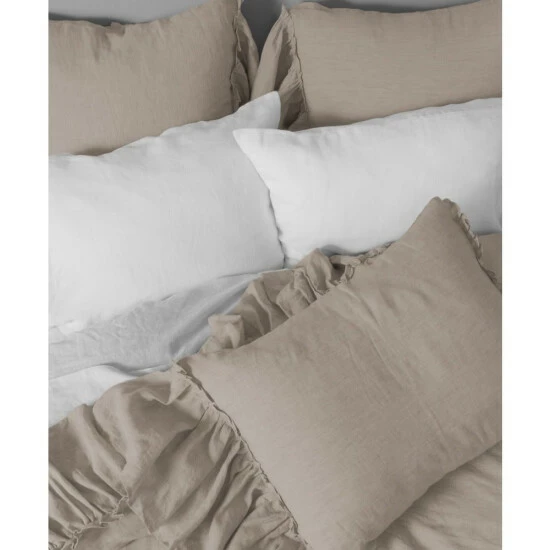 Hot Sale 𧨠Cottage Home Karina Natural Brown Linen Sham π 4 Hot Sale 𧨠Cottage Home Karina Natural Brown Linen Sham π - Image 2