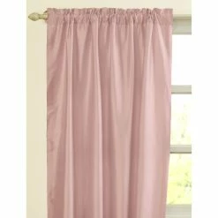 Promo 🔥 Cottage Home Radine Pink Dupioni Silk Rod Pocket Single Curtain Panel ✔️