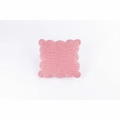 Discount ✨ Cottage Home Red Cotton Gingham Scalloped Edge Throw Pillow 😀