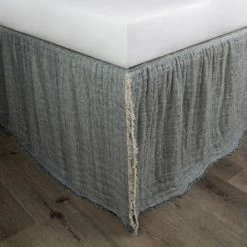 Default 24 Best reviews of 🥰 Cottage Home Kenton Peacock Natural Linen Reversible 3 Piece Bed 👗 Skirt ✔️