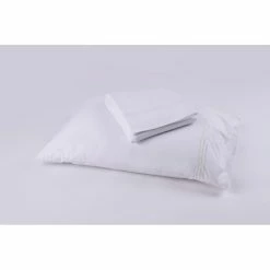 Flash Sale 🎉 Cottage Home White Cotton Gold Embroidered Cuff Queen Sheet Set ✔️