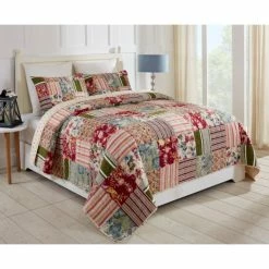 Best Sale ⌛ Cottage Home Nathan Patchwork Quilt Set ⌛
