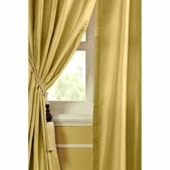 Outlet ⌛ Cottage Home Geneva Dupioni Silk 96-inch Curtain Panel - 52 X 96 ❤️