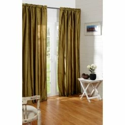 Outlet ⌛ Cottage Home Geneva Dupioni Silk 96-inch Curtain Panel - 52 X 96 ❤️ -Cottage Home Shop unnamed file 518
