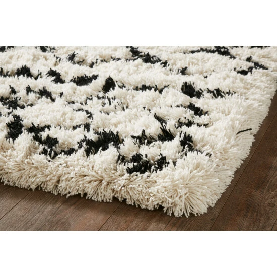Flash Sale ⭐ Cottage Home Tylie Black & Ivory Wool Cotton Rug ✨ 3 Flash Sale ⭐ Cottage Home Tylie Black & Ivory Wool Cotton Rug ✨