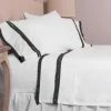Deals ✔️ Cottage Home Dainty Steel Blue Cotton Ruffle Bed Sheet Set ❤️