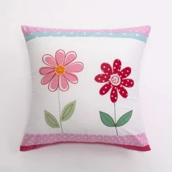 Flash Sale 🥰 Cottage Home Dixie Appliqued Cotton 16 Inch Throw Pillow 1 Flower 😉 -Cottage Home Shop unnamed file 581