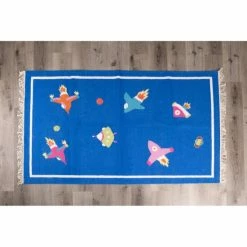 New ❤️ Cottage Home Multicolor Spaceship 6 X 6.5 Ft Rug - 6 X 6.5 Ft ✨