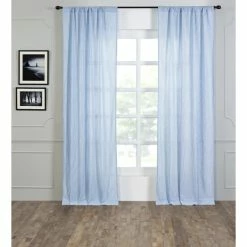 Best deal ⌛ Cottage Home Iker Blue Cotton 42 X 96 Single Curtain Panel - 42 X 96 🎉