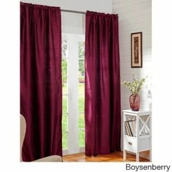Promo ✔️ Cottage Home Dupioni Silk Rod Pocket 96-inch Curtain Panel - 42 X 96 Chocolate ✨ -Cottage Home Shop unnamed file 711