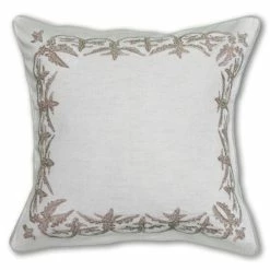 Cheapest 😍 Cottage Home Ava Embroidered Ivory Cotton Decorative Pillow 😍
