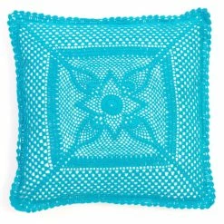 Outlet 🛒 Cottage Home Crochet Cotton 20 Inch Throw Pillow 😍