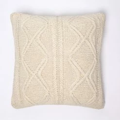 Promo 🎉 Cottage Home Rudy Knitted Euro Square Pillow ✔️