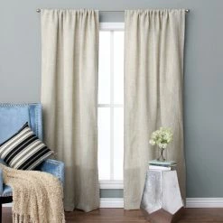 Promo 🛒 Cottage Home Jack Linen/Cotton 42 X 96 Single Curtain Panel - 42 X 96 💯