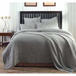 Deals ⭐ Cottage Home Darama Grey Chambray Linen Duvet Cover Or Pillow Sham ❤️